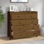 Armario auxiliar madera maciza de pino marrón miel 100x40x90 cm de vidaXL, Aparadores - Ref: Foro24-821772, Precio: 219,69 €,...