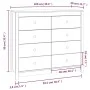 Auxiliary cabinet solid pine wood honey brown 100x40x90 cm by vidaXL, Sideboards - Ref: Foro24-821772, Price: 216,69 €, Disco...