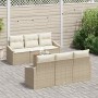 Conjunto de sofás de jardín 7 pcs Beige ratán sintético en Sofás de exterior | Comprar online en Foru.es