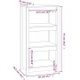 Estantería madera maciza de pino marrón miel 50x35x97 cm de vidaXL, Librerías y estanterías - Ref: Foro24-821707, Precio: 65,...