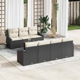 Conjunto de sofás de jardín 8 pcs Negro ratán sintético en Sofás de exterior | Comprar online en Foru.es
