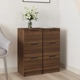 Sideboards 2 pcs oak brown plywood 30x30x70 cm by vidaXL, Sideboards - Ref: Foro24-817017, Price: 89,33 €, Discount: %