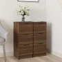 Aparadores 2 uds madera contrachapada marrón roble 30x30x70 cm de vidaXL, Aparadores - Ref: Foro24-817017, Precio: 89,33 €, D...