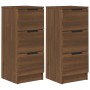 Aparadores 2 uds madera contrachapada marrón roble 30x30x70 cm de vidaXL, Aparadores - Ref: Foro24-817017, Precio: 90,63 €, D...