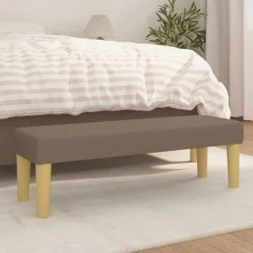 Banco de tela gris taupe 100x30x30 cm de vidaXL, Bancos - Ref: Foro24-346656, Precio: 48,71 €, Descuento: %