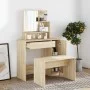 Dresser with Sonoma oak color mirror 86.5x35x136 cm by vidaXL, Bedroom Dressers - Ref: Foro24-802960, Price: 93,74 €, Discoun...