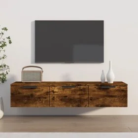Armario de pared madera ingeniería roble ahumado 102x30x20 cm de vidaXL, Estantes y estanterías - Ref: Foro24-817096, Precio:...