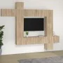Set de muebles para TV 9 pzas madera contrachapada roble sonoma de vidaXL, Muebles TV - Ref: Foro24-3114656, Precio: 387,87 €...