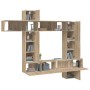 Set de muebles para TV 9 pzas madera contrachapada roble sonoma de vidaXL, Muebles TV - Ref: Foro24-3114656, Precio: 395,49 €...