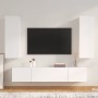 Set de muebles para TV 4 piezas madera contrachapada blanco de vidaXL, Muebles TV - Ref: Foro24-3114198, Precio: 207,01 €, De...
