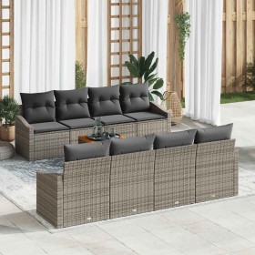 Conjunto de sofás de jardín 9 pcs Gris ratán sintético en Sofás de exterior | Comprar online en Foru.es