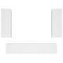 Set de muebles para TV 4 piezas madera contrachapada blanco de vidaXL, Muebles TV - Ref: Foro24-3114198, Precio: 207,01 €, De...