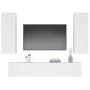 Set de muebles para TV 4 piezas madera contrachapada blanco de vidaXL, Muebles TV - Ref: Foro24-3114198, Precio: 207,01 €, De...