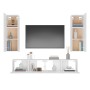 Set de muebles para TV 4 piezas madera contrachapada blanco de vidaXL, Muebles TV - Ref: Foro24-3114198, Precio: 207,01 €, De...