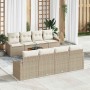 Conjunto de sofás de jardín 9 pcs Beige ratán sintético en Sofás de exterior | Comprar online en Foru.es