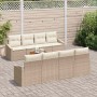 Conjunto de sofás de jardín 9 pcs Beige ratán sintético en Sofás de exterior | Comprar online en Foru.es