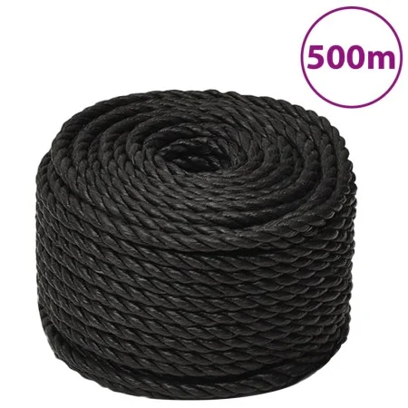 Black polypropylene work rope 10 mm 500 m by vidaXL, Ropes and metal cords - Ref: Foro24-153015, Price: 126,41 €, Discount: %