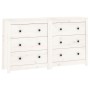 Aparador de madera maciza de pino blanco 140x35x80 cm de vidaXL, Aparadores - Ref: Foro24-3114080, Precio: 234,53 €, Descuent...
