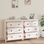Aparador de madera maciza de pino blanco 140x35x80 cm de vidaXL, Aparadores - Ref: Foro24-3114080, Precio: 234,53 €, Descuent...
