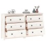 Aparador de madera maciza de pino blanco 140x35x80 cm de vidaXL, Aparadores - Ref: Foro24-3114080, Precio: 234,53 €, Descuent...