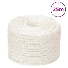 Cuerda de trabajo polipropileno blanco 12 mm 25 m de vidaXL, Sogas y cuerdas metálicas - Ref: Foro24-153055, Precio: 16,76 €,...