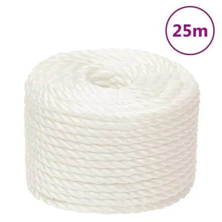 Cuerda de trabajo polipropileno blanco 12 mm 25 m de vidaXL, Sogas y cuerdas metálicas - Ref: Foro24-153055, Precio: 16,76 €,...