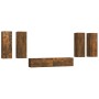 Set de muebles de TV 6 pzas madera contrachapada roble ahumado de vidaXL, Muebles TV - Ref: Foro24-3114347, Precio: 215,65 €,...