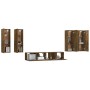 Set de muebles de TV 6 pzas madera contrachapada roble ahumado de vidaXL, Muebles TV - Ref: Foro24-3114347, Precio: 215,65 €,...
