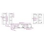 Set de muebles de TV 6 pzas madera contrachapada roble ahumado de vidaXL, Muebles TV - Ref: Foro24-3114347, Precio: 215,65 €,...