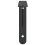 Soportes estante 4 uds acero inoxidable negro 23,5x2,5x15,5 cm en Estanterías | Comprar online en Foru.es