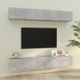 Muebles de TV 4 piezas gris hormigón 100x30x30 cm de vidaXL, Muebles TV - Ref: Foro24-3114193, Precio: 178,70 €, Descuento: %