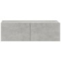 Muebles de TV 4 piezas gris hormigón 100x30x30 cm de vidaXL, Muebles TV - Ref: Foro24-3114193, Precio: 178,70 €, Descuento: %