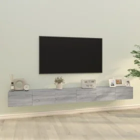 Set de muebles para TV 3 pzas madera contrachapada gris Sonoma de vidaXL, Muebles TV - Ref: Foro24-3114484, Precio: 124,36 €,...