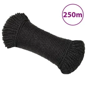 Cuerda de trabajo polipropileno negro 6 mm 250 m de vidaXL, Sogas y cuerdas metálicas - Ref: Foro24-153004, Precio: 31,15 €, ...