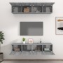 Muebles TV 4 uds madera contrachapada gris Sonoma 80x30x30 cm de vidaXL, Muebles TV - Ref: Foro24-3114188, Precio: 137,06 €, ...
