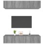 Muebles TV 4 uds madera contrachapada gris Sonoma 80x30x30 cm de vidaXL, Muebles TV - Ref: Foro24-3114188, Precio: 137,06 €, ...