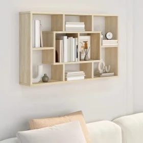 Estantería pared madera ingeniería roble Sonoma 85x16x52,5 cm de vidaXL, Estantes y estanterías - Ref: Foro24-801421, Precio:...