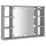 Mueble con espejo y LED color gris Sonoma 76x15x55 cm de vidaXL, Tocadores de baño - Ref: Foro24-820446, Precio: 57,98 €, Des...
