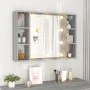 Mueble con espejo y LED color gris Sonoma 76x15x55 cm de vidaXL, Tocadores de baño - Ref: Foro24-820446, Precio: 57,00 €, Des...
