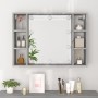 Mueble con espejo y LED color gris Sonoma 76x15x55 cm de vidaXL, Tocadores de baño - Ref: Foro24-820446, Precio: 57,98 €, Des...