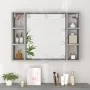 Mueble con espejo y LED color gris Sonoma 76x15x55 cm de vidaXL, Tocadores de baño - Ref: Foro24-820446, Precio: 57,00 €, Des...