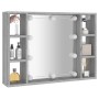 Mueble con espejo y LED color gris Sonoma 76x15x55 cm de vidaXL, Tocadores de baño - Ref: Foro24-820446, Precio: 57,98 €, Des...