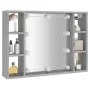 Mueble con espejo y LED color gris Sonoma 76x15x55 cm de vidaXL, Tocadores de baño - Ref: Foro24-820446, Precio: 57,00 €, Des...
