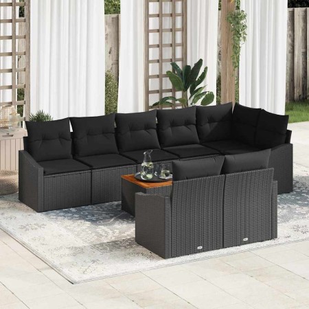 Conjunto de sofás de jardín 9 pcs Negro ratán sintético en Sofás de exterior | Comprar online en Foru.es