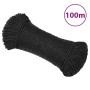Cuerda de trabajo polipropileno negro 6 mm 100 m de vidaXL, Sogas y cuerdas metálicas - Ref: Foro24-153003, Precio: 16,71 €, ...