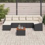 Conjunto de sofás de jardín 8 pcs Negro ratán sintético en Sofás de exterior | Comprar online en Foru.es