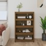 Estantería madera maciza de pino marrón miel 80x35x126 cm de vidaXL, Librerías y estanterías - Ref: Foro24-821687, Precio: 14...