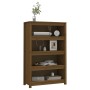 Estantería madera maciza de pino marrón miel 80x35x126 cm de vidaXL, Librerías y estanterías - Ref: Foro24-821687, Precio: 14...