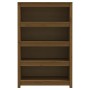 Estantería madera maciza de pino marrón miel 80x35x126 cm de vidaXL, Librerías y estanterías - Ref: Foro24-821687, Precio: 14...