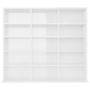 Estantería CD madera contrachapada blanco brillo 102x23x89,5 cm de vidaXL, Almacenamiento para CD y DVD - Ref: Foro24-801793,...